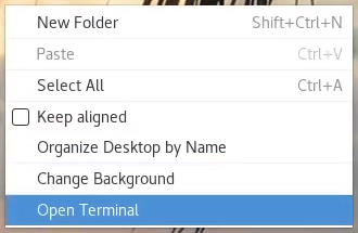 open a terminal