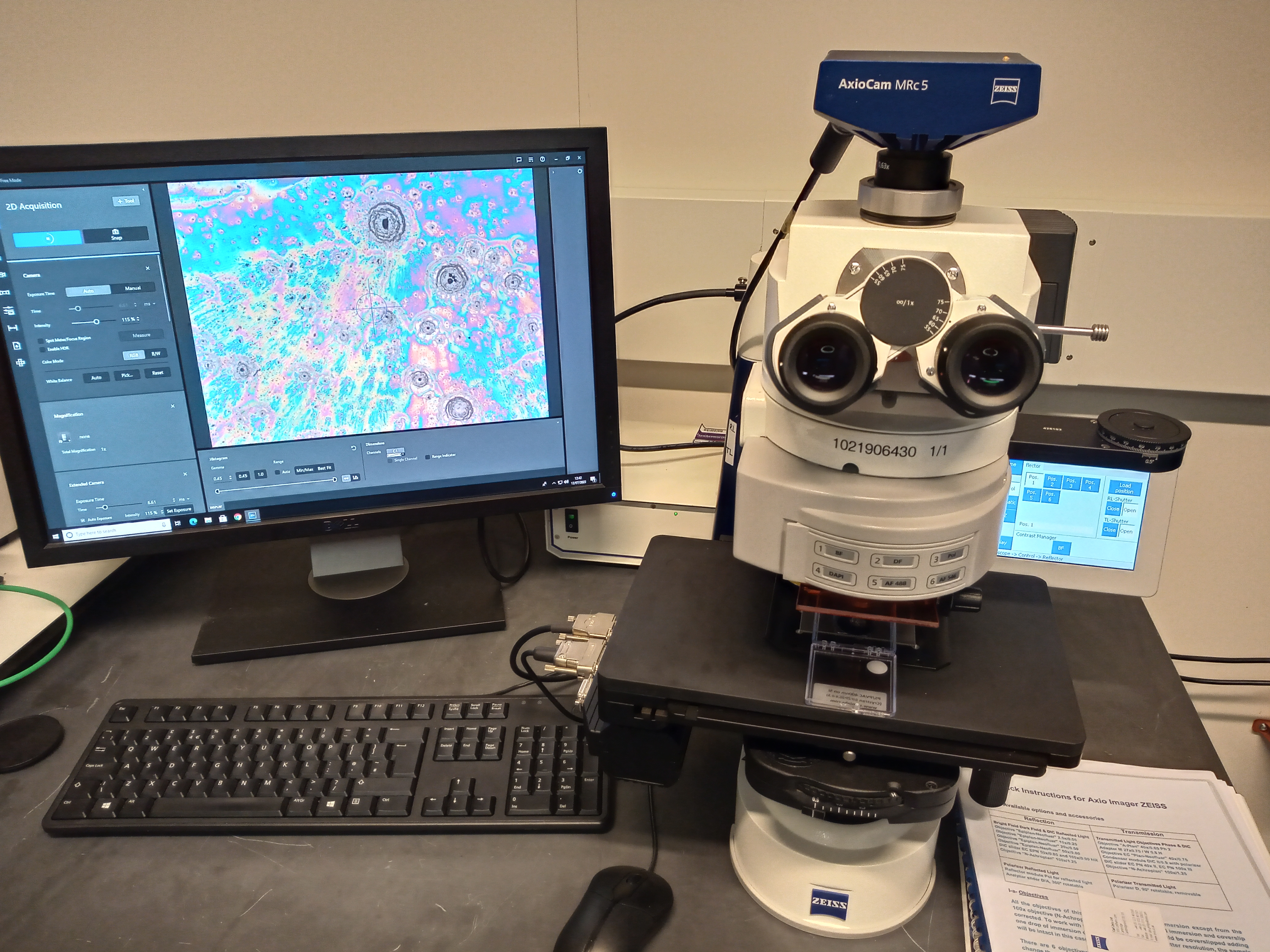 The Zeiss AxioImager Microscope at B22 
